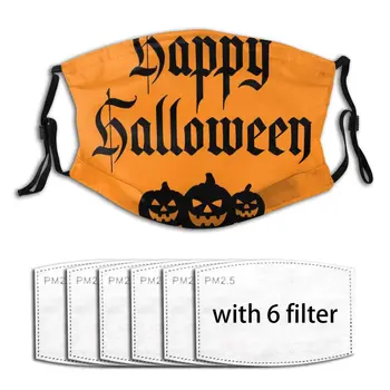

Happy Halloween Text Banner Adults Mask With Replaceable Filter Dust Mask Face Mask