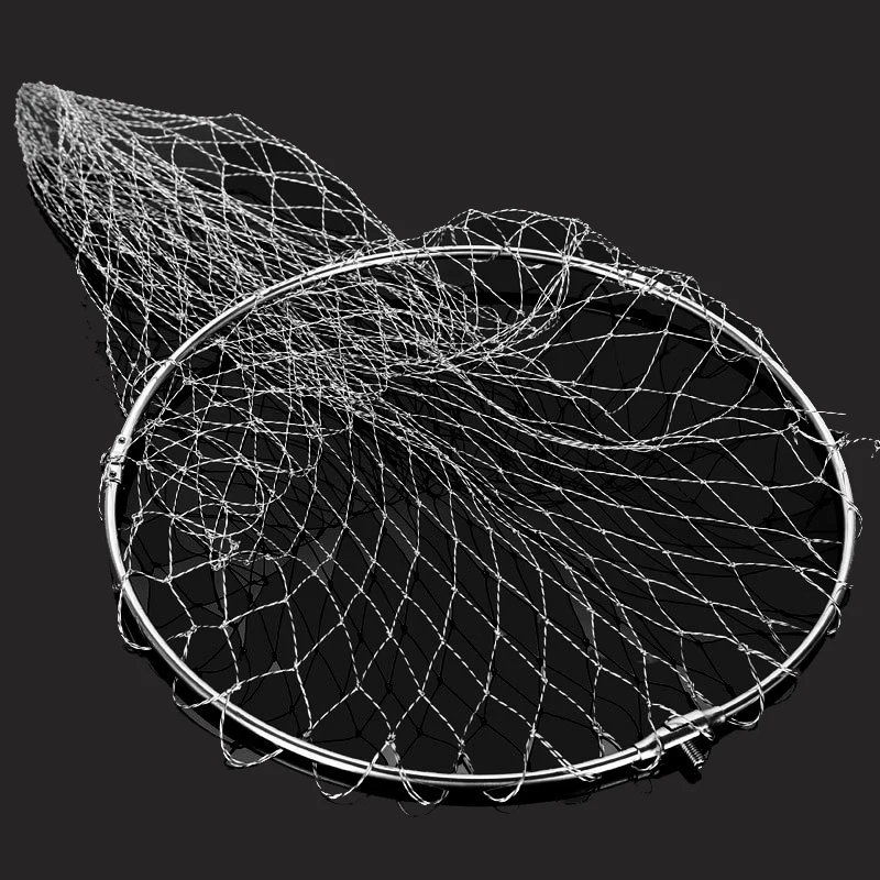 Filets de pêche tressés en nylon, matériel de pêche, maille losange pliable, trou de profondeur Filets de pêche tressés en nylon, matériel de pêche, maille losange pliable, trou de profondeur