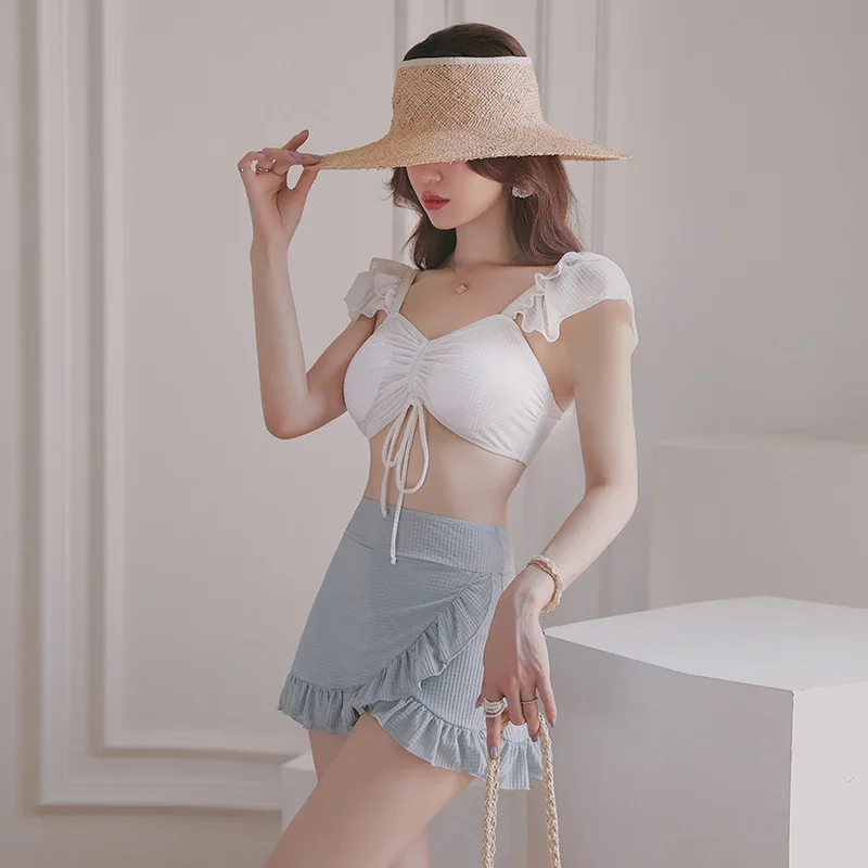 Купальник для подростков женский купальник с завышенной талией облегающие