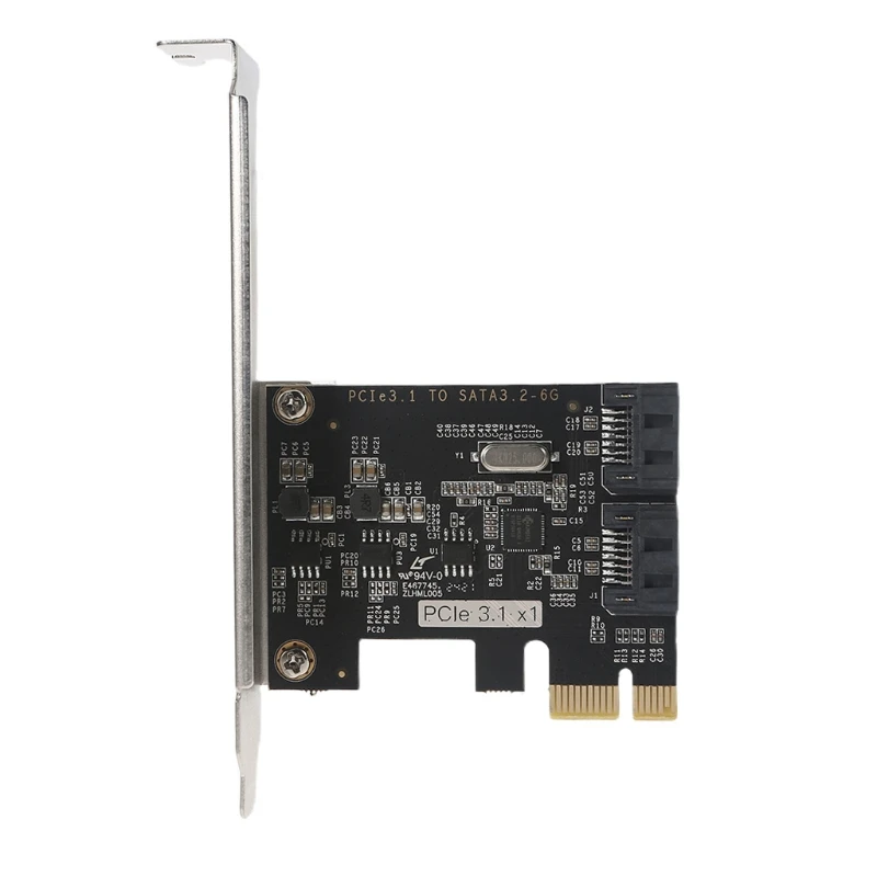 Плата расширения PCIE X1 на SATA3 адаптер контроллера PCI Express с двумя портами SATA |