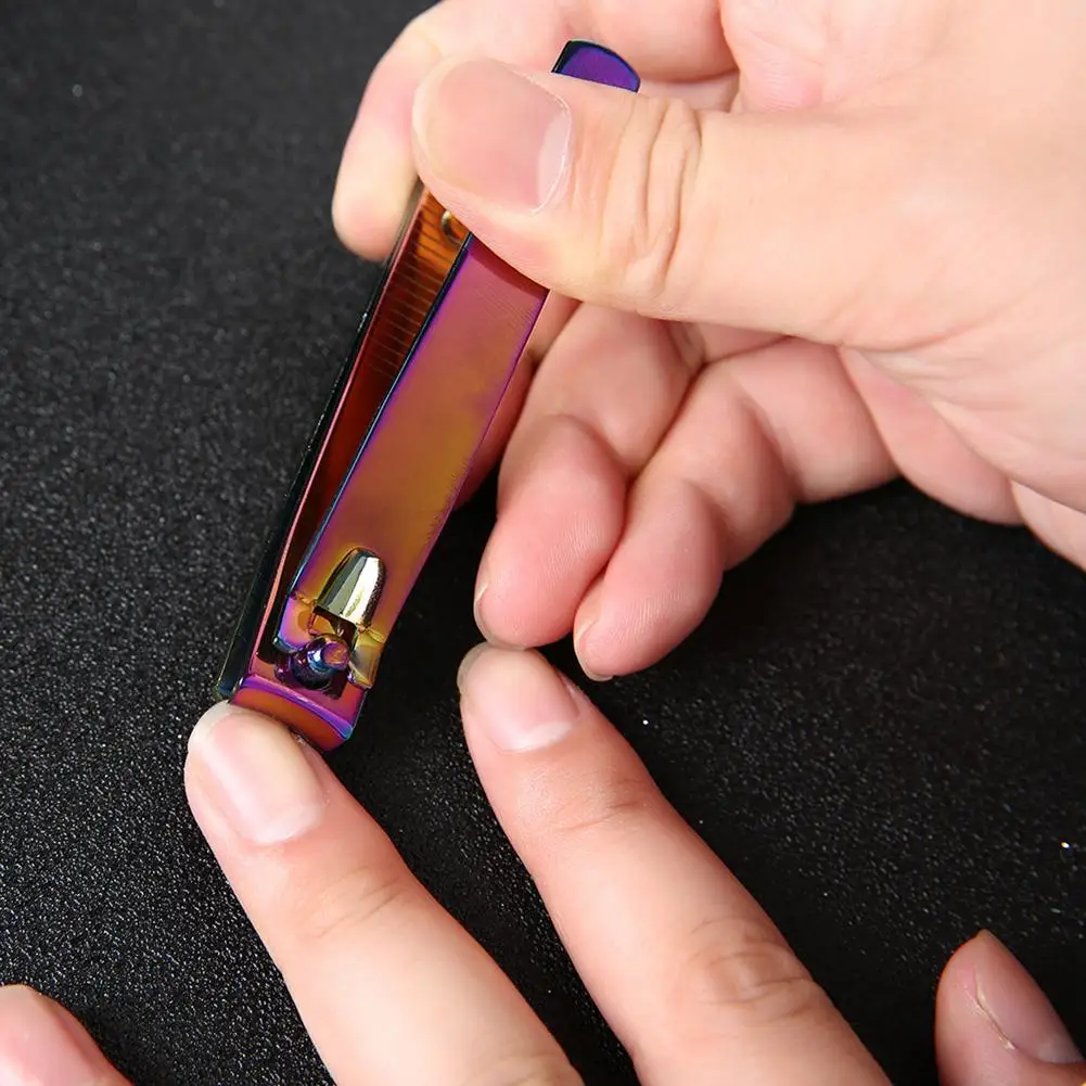 Colorful Stainless Steel Flat Nail Clipper Scissor Cutter False Tip Cutting Machine Trimmer Toe Tool | Красота и здоровье