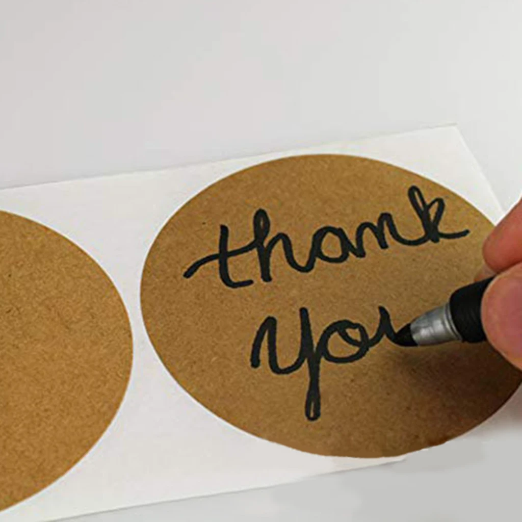 1 Roll Of Round Natural Kraft Homemade Blank Self Adhesive Stickers Gift Tags, 500 Labels Per Roll 1 Roll Of Round Natural Kraft Homemade Blank Self Adhesive Stickers Gift Tags, 500 Labels Per Roll