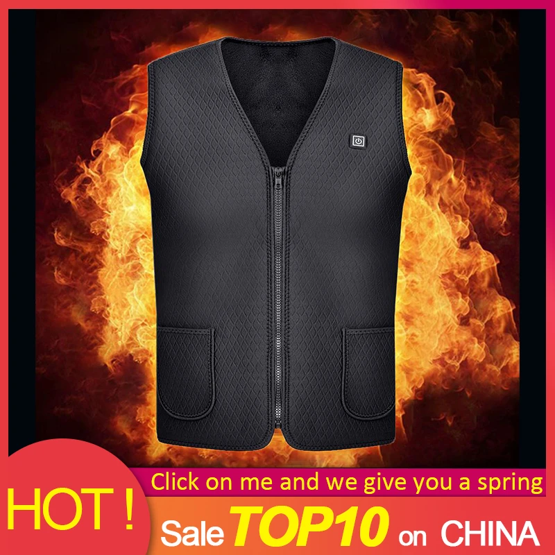 

Men Women Heating Vest Jacket Outdoor USB Infrared Winter Flexible Electric Thermal Clothing Waistcoat Fishing Hiking Dropship