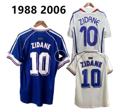 Классическая винтажная футболка ZIDANE № 10 Генри 12 в стиле ретро 2006 1998 | Мужская