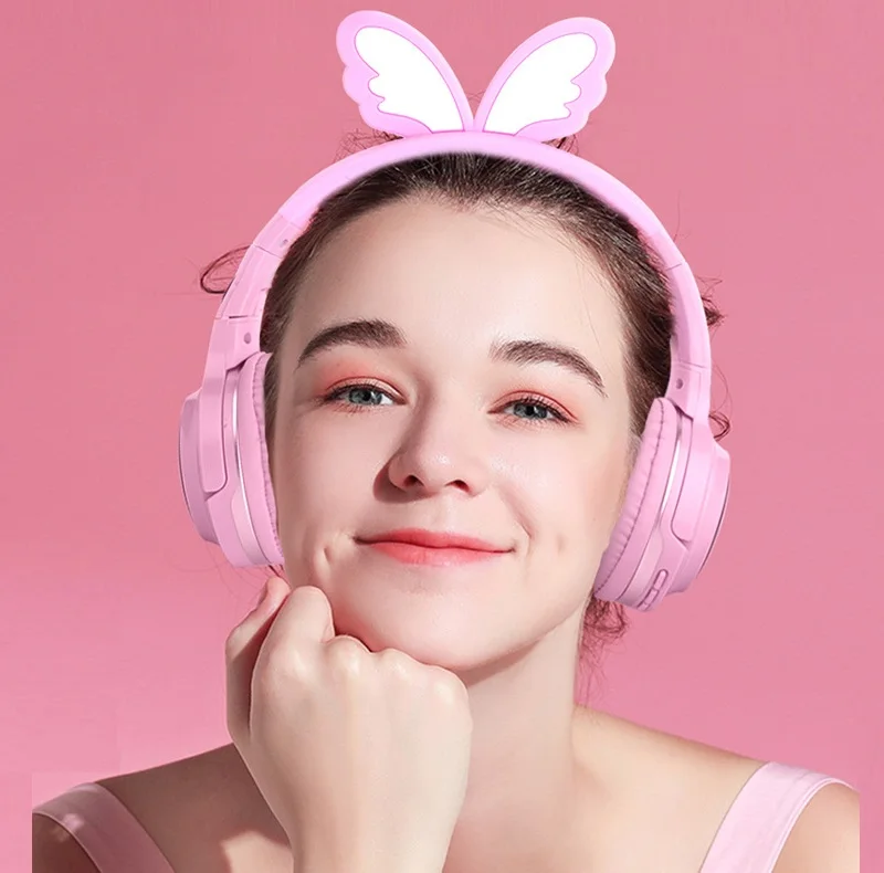 Kids Headphone Wireless 93dB Child Safe Volume Headset 3 5mm Audio Jack Foldable Adjustable Headphones With Microphone