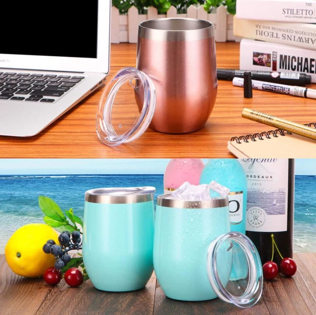 Insulated Stainless Steel Wine Glass  Stainless Steel Wine Tumbler - 12oz  Wine - Aliexpress