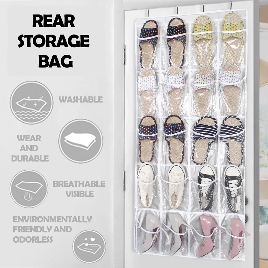 

Hanging Bag Organizer Cloth Storage Hanging Bag 20 Pockets Hanging Over Door Shoe Organiser Storage Rack Wardrobe Hook d3