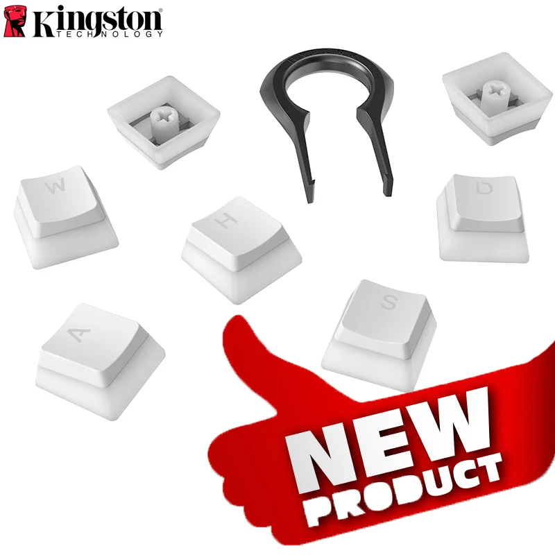 Чехол для клавиатуры Kingston New HyperX с двойным выстрелом PBT белая полупрозрачная