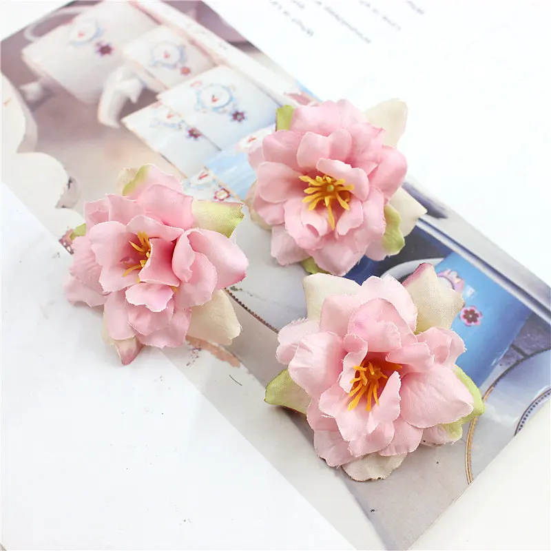 10 шт 5,5 см шелковые розы орхидеи искусственные цветы голова для украшения свадьбы Вечерние DIY ВЕНОК подарок Скрапбукинг поддельные цветы ZM