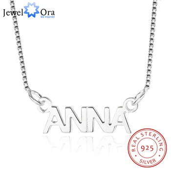 

Customized Capital Letter Name Necklace Real 925 Sterling Silver Nameplate Pendant Personalized Gift for Her (JewelOra NE101619)