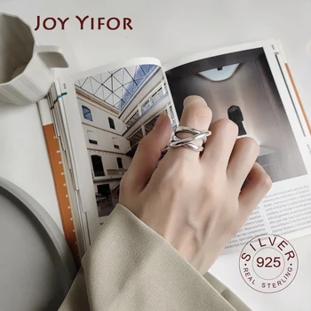

Ellipse 925 sterling silver rings for women resizable handmade interweave vintage bague femme argent 925 accesorios fine jewelry