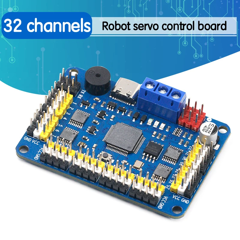 New Version 32 Channel Robot Servo Control Board Motor Controller PS-2 Wireless USB/UART Connection Mode | Электронные