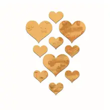 Напрямую от производителя,, наклейка на зеркало в форме сердца, украшение на стену, акриловое зеркало 3D в форме сердца, Зеркальная Наклейка