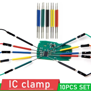 10 pz Universale Chip micro IC morsetto SOP SOIC TSOP MSOP SSOP SMD IC Prova Clip pin Presa Adpter Programmatore f/analizzatore logico