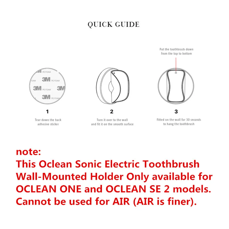 2020 Oclean Sonic Electric Toothbrush Wall-Mounted Holder Creative Traceless Stand Rack Portable Toothbrush Holder 3D Hanging PP 2020 Oclean Sonic Electric Toothbrush Wall-Mounted Holder Creative Traceless Stand Rack Portable Toothbrush Holder 3D Hanging PP