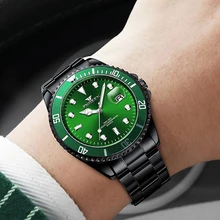 FNGEEN Reloj de pulsera de cuarzo para hombre, cronógrafo con espejo de cristal recubierto, resistente al agua, informal, de alta calidad, con calendario, Unisex