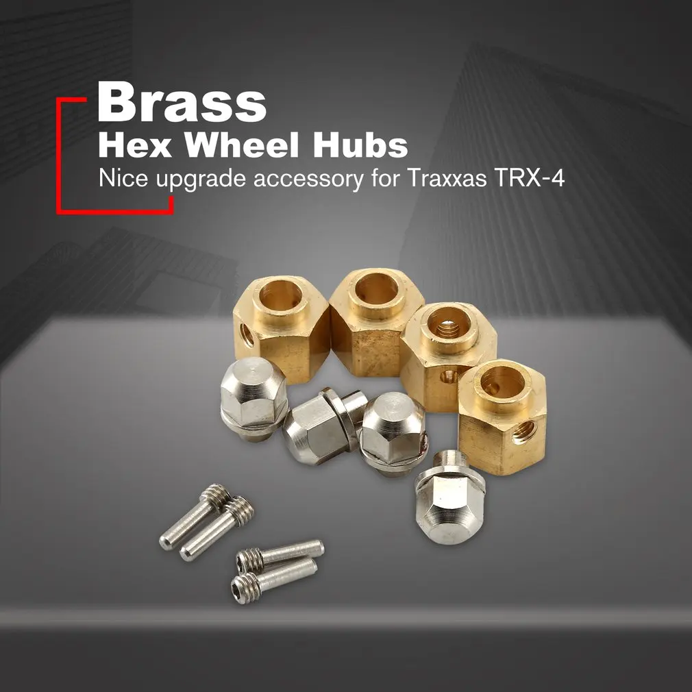 

Brass Hex Wheel Hub 5mm/8.5mm/10mm High Simulation Model Crawler Car Upgrade Accessory For Traxxas TRX-4 RC Car