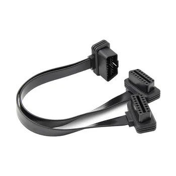 

Car Portable Flat 1 In 2 Converted Cable Connector Obd Male Female Flat Extension Cable With 16Pin Connected