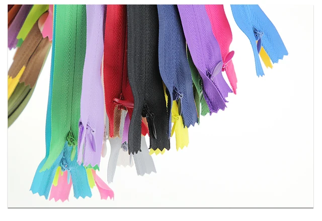 3 # Cerniere In Nylon Invisibile Auto Lock Open End Cerniera Nascosta Cuco Abbigliamento Artigianato Accessori 30cm-90cm - Foto 3