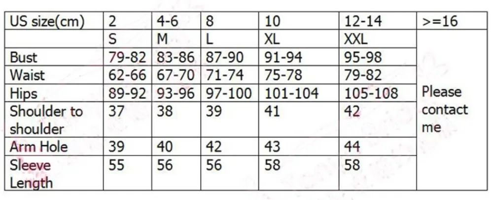 jacket size