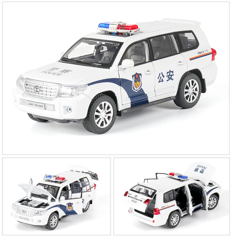 Литье под давлением 1:24 Высокая симуляция Toyota Land Cruiser поликс автомобиль сплав модель автомобиля игрушка для детей Подарки колеса могут быть повернуты