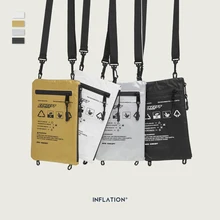 Инфляционный бренд, унисекс, Золотая Мини Мягкая сумка через плечо с буквенным принтом, уличная сумка на молнии, карман для телефона, сумка-мессенджер, 232AI2019