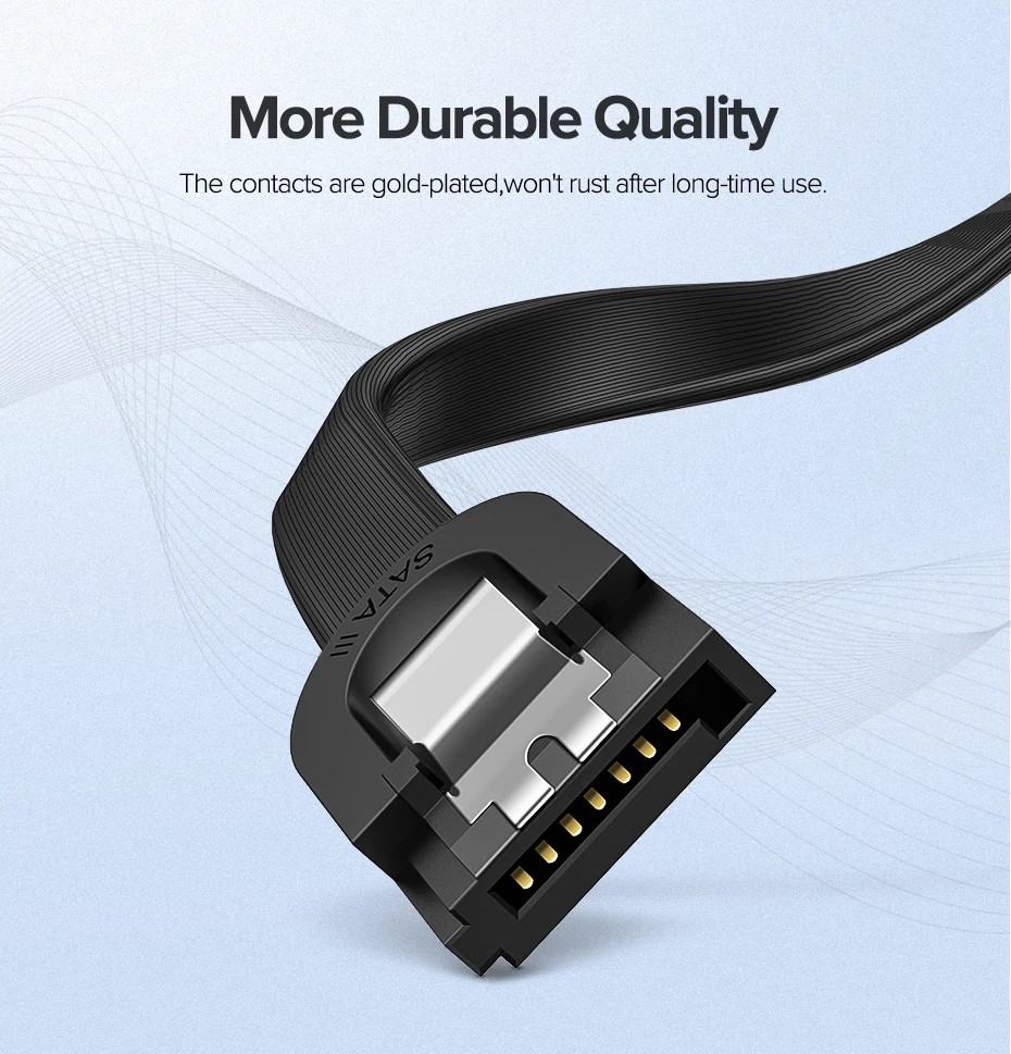 Ugreen Sata 3,0 кабель Супер Скоростной SSD HDD 2,5 Sata III прямой правый угол жесткий диск для ASUS Gigabyte MSI материнская плата