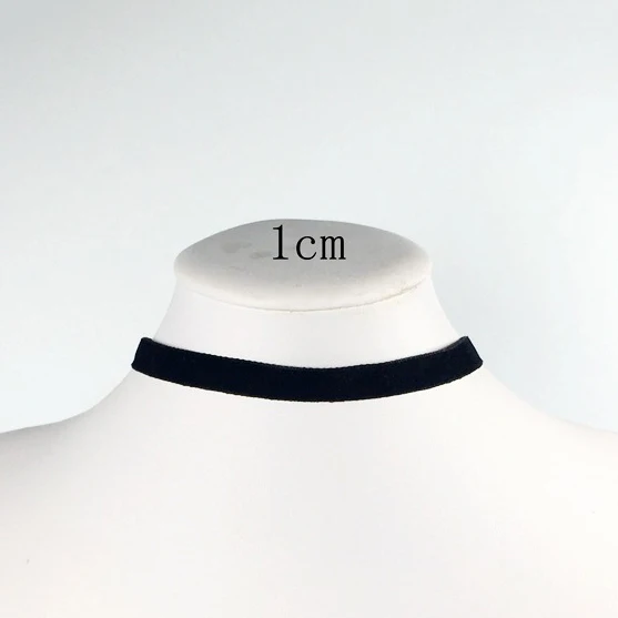 Gothic choker necklace Korean Fashion Womens Punk Gothic Soft Black Velvet Choker Necklace Girl Neck Jewelry Colar Feminino