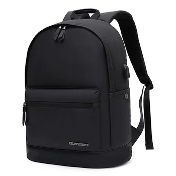 

Men's Solid Color Backpack Oxford Waterproof 14 Inch Laptop Backpack Multi-function USB Charging Casual Travel School bag