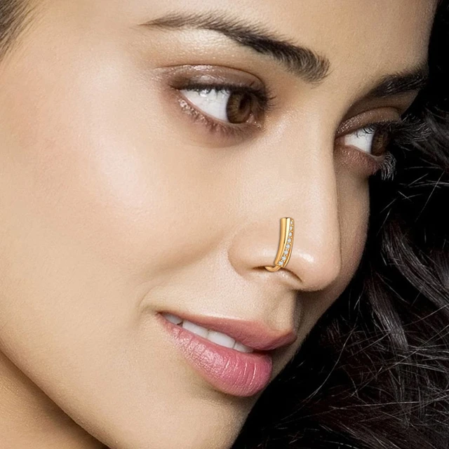 Aaruhi Creation Maharastrian Traditional Wear nose pin nose ring for  wedding stylish gold heavy pierced and