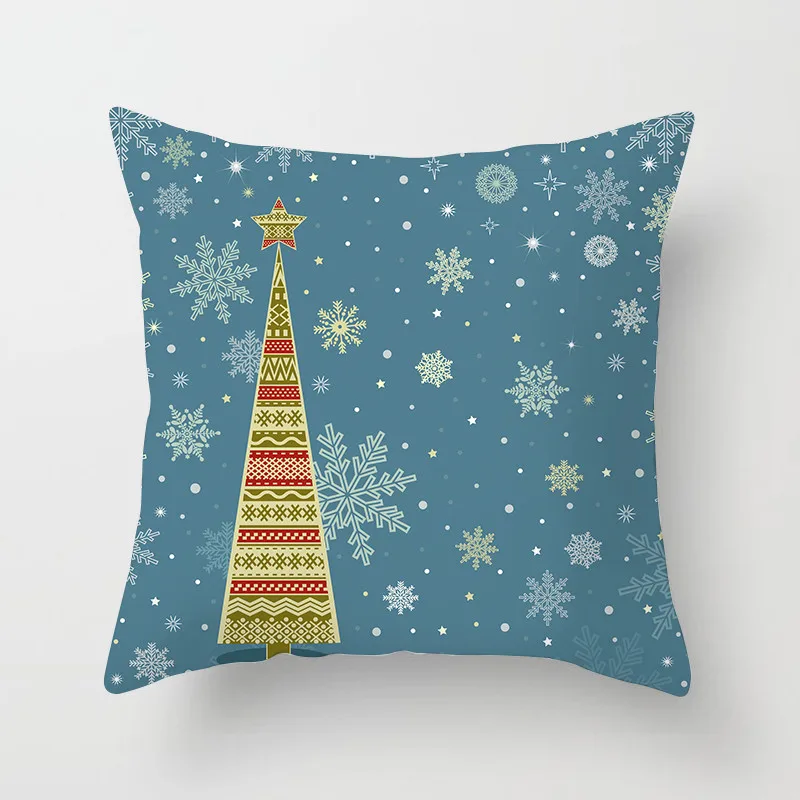 Fuwatacchi наволочка с рождественским принтом мультяшный стиль наволочка для подушки олень Снеговик декоративная подушка для дивана автомобиля - Цвет: 1PC04486