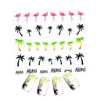 

Nail Art Water Decals Transfers Stickers Summer Palm Trees Polish Gel N8R1