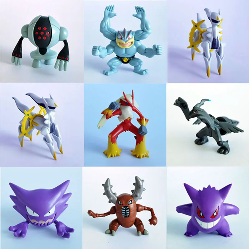 Мультфильм Gengar Haunter Blaziken Machamp Arceus Pinsir Zekrom фигурка игрушки аниме покемонная фигура