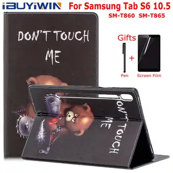 

iBuyiWin Colorful Painted Smart Silicone Cover for Samsung Galaxy Tab S6 10.5 SM-T860 SM-T865 10.5" Tablet Funda Capa Case+Gifts