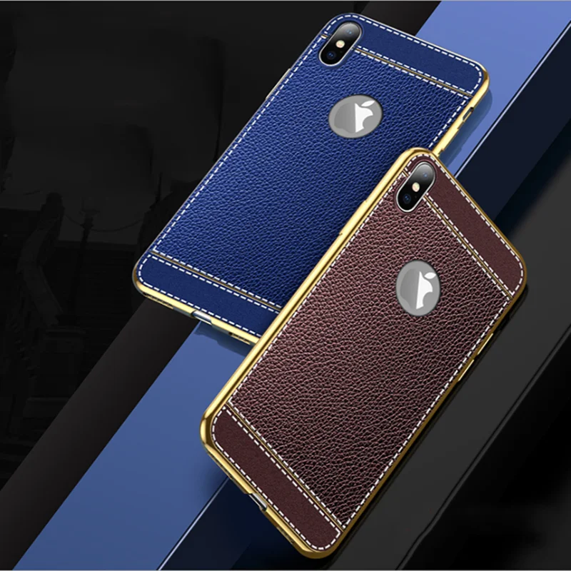 Подходит для iPhone 11 чехол X XS XR XS Max 8 7 6 6S Plus Стильный Кожаный противоударный ТПУ чехол для телефона