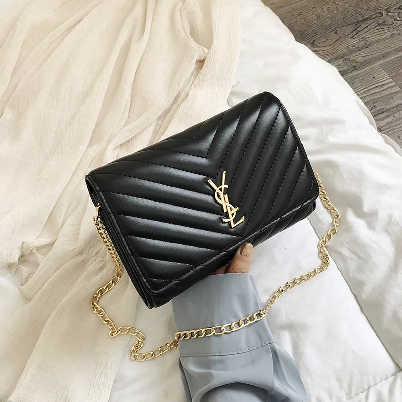 

Bags Bag Women's Mini Black And White with Pattern Chain Square Sling Bag 2019 New Style Solid Color Spiraea Crossbody Bag
