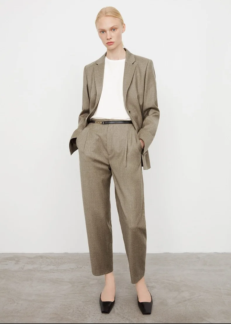 

Sweden Totem* Meri* women coat suit wood single button casual office style blazer