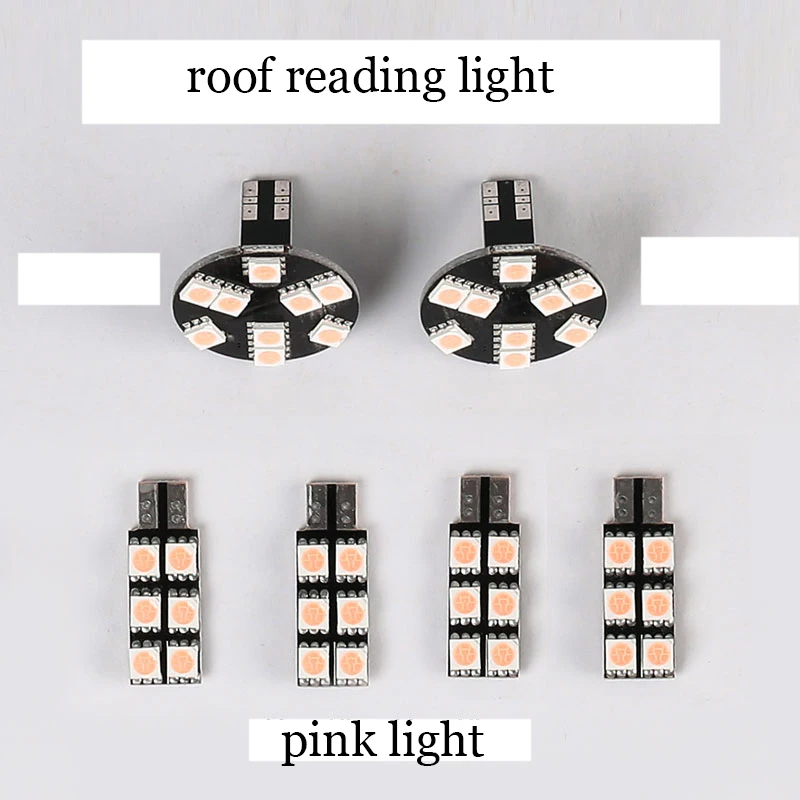Lsrtw2017 Светодиодная лампа автомобиля для чтения светильник для toyota highlander 2013 Kluger - Название цвета: pink light 2