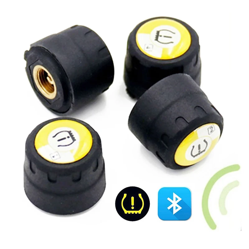 Беспроводной Tpms Bluetooth Автомобильный мобильный телефон приложение обнаружения TPMS стабильный Анти-взрыв с 4 датчиками датчик давления в шинах