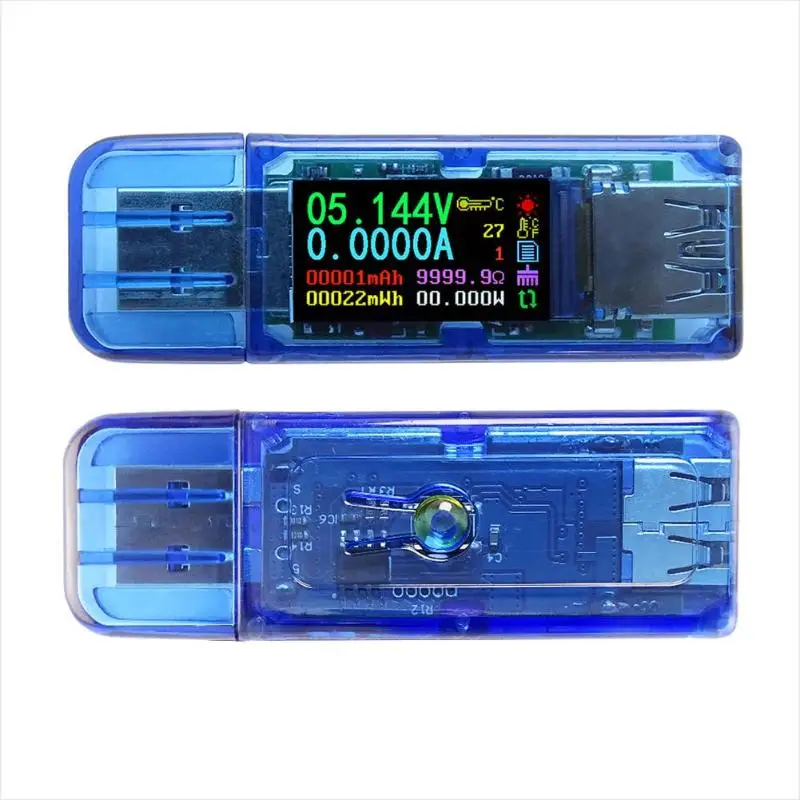 AT35 USB3.0 цветной ЖК-тестер напряжения амперометр мобильный источник питания тестер емкости заряда батареи банк питания USB Тестер