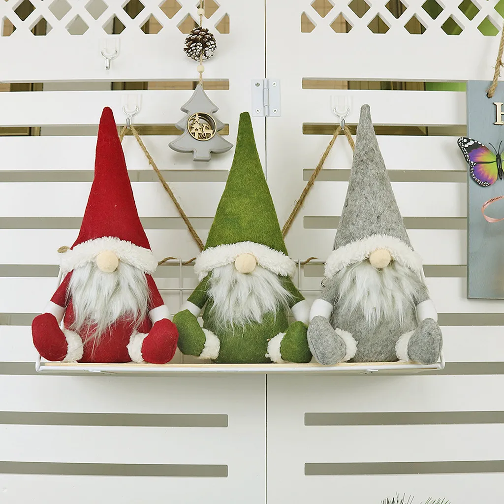 Christmas Handmade Santa Cloth Doll Kids Birthday Gift Room Holiday Decoration 2020 Free shipping Muñeca de navidad | Игрушки и хобби