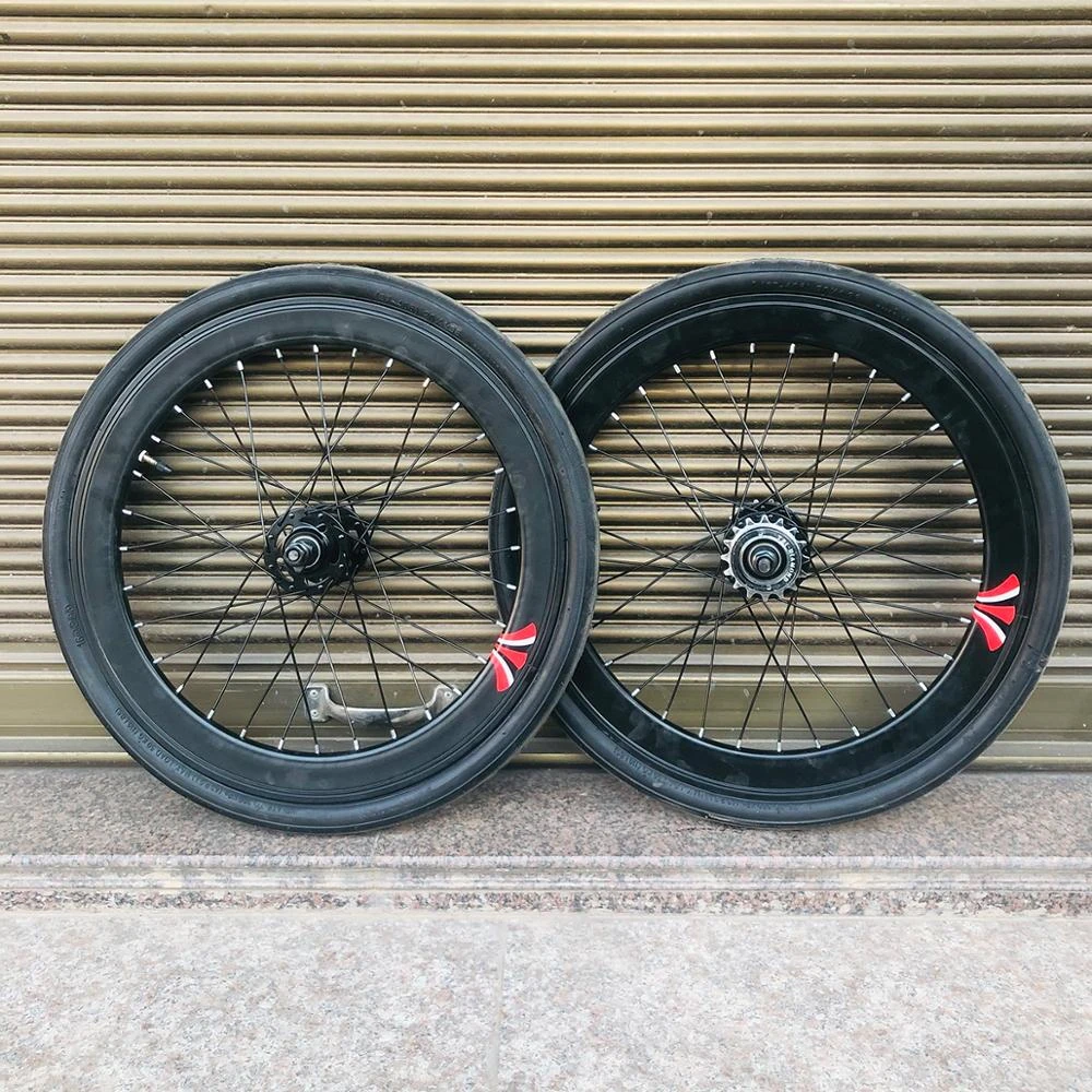 20 inch bike wheel rim 40m with tires 32H hub single speed wheel bike wheelset fixie bike rim