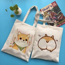 Ladies Tote Bag Anime Dog Tote Harajuku Shopper Bag Ladies Canvas Shoulder Bag Funny Large-capacity Female Bags Bag Store