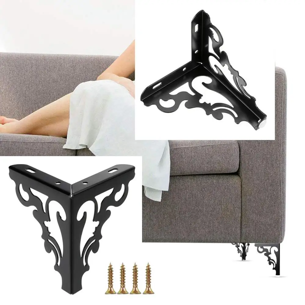4 шт. 15 см металлические ножки для мебели матовые черные ножки для дивана современный полый стол для шкафа или Кровати Аксессуары для мебели