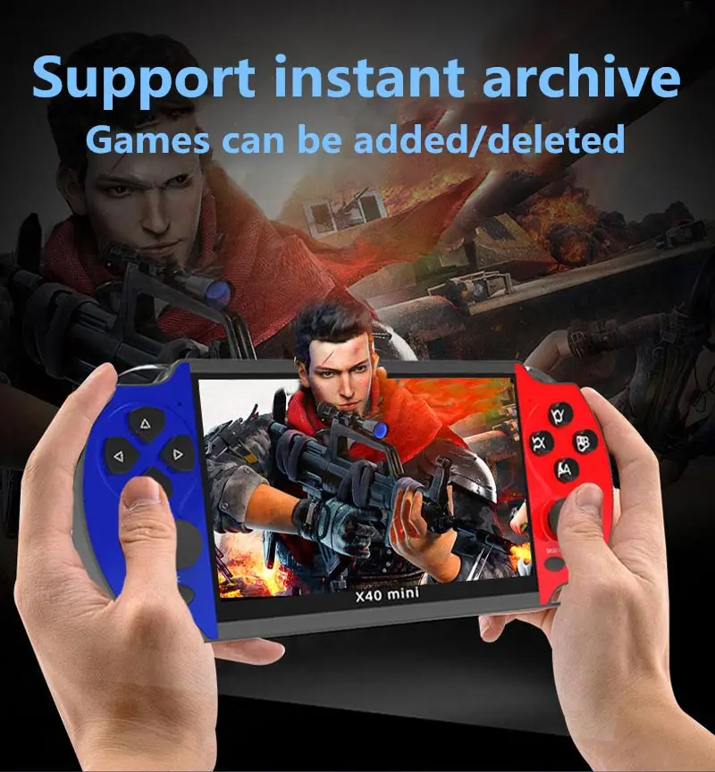 CZT 6.5-inch Colorful wireless double player game console built-in 9100 games  arcade/neogeo/gbc/snes/fc/md multi-emulator mp4