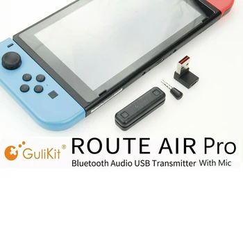 

Gulikit Route Air Pro Bluetooth Adapter for Nintendo Switch & Lite, PS4/PC, Support in-Game Voice Chat,Connect Your AirPods