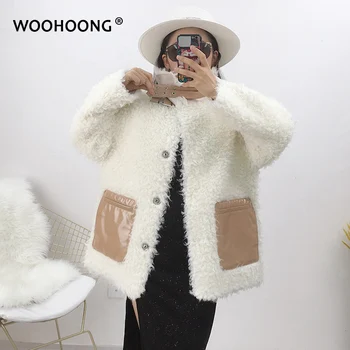 

New Winter Coat Real Wool Fur Coat Woman warm winter coat Plush coat Plus Size Overcoat