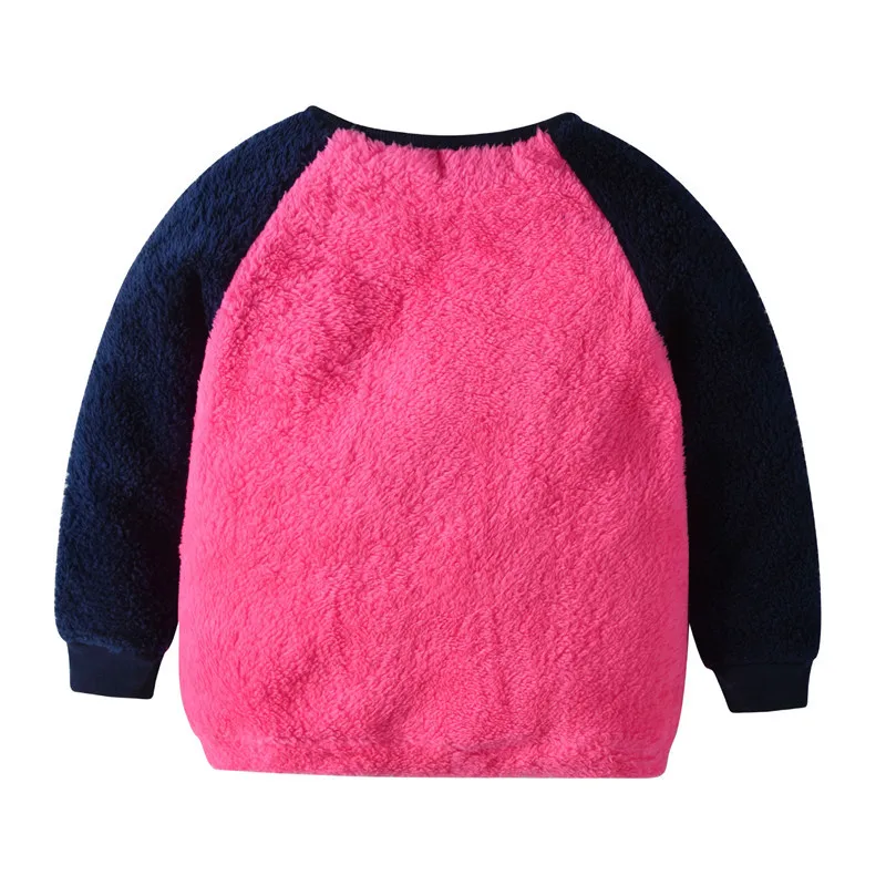 Футболка для мальчиков и девочек 2, 3, 4, 5, 6, 7 лет осенне-зимняя одежда Детские Теплые Топы с радугой, флисовый свитер с рисунком детская верхняя одежда