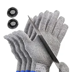 4 gants de travail résistants aux coupures, niveau 5 de Protection, de qualité alimentaire, certifiés EN388 