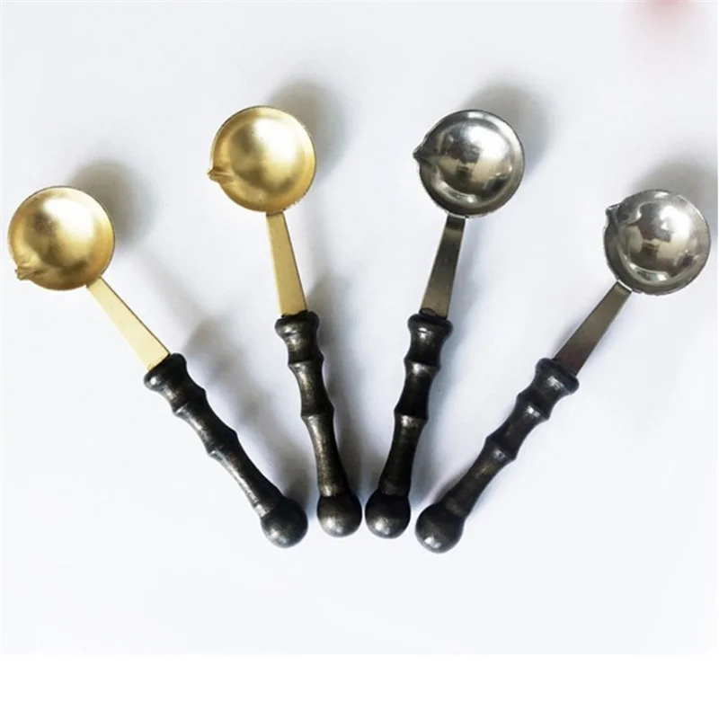 

Vintage Brass Spoon For Melting Wax Envelope Seal Steel Letter Stamp Craft